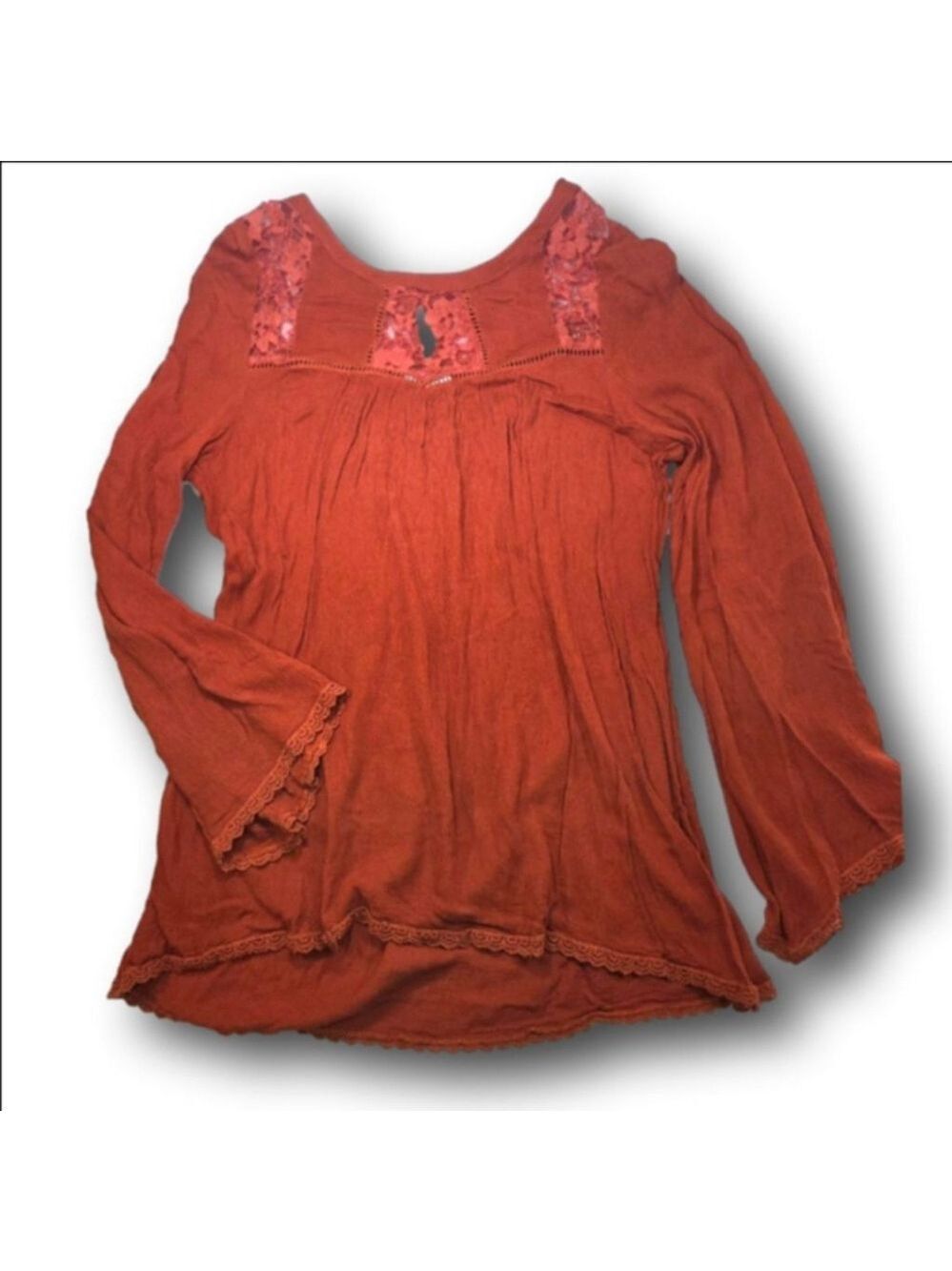 Women's Patrons of Peace Rust Tunic Top L